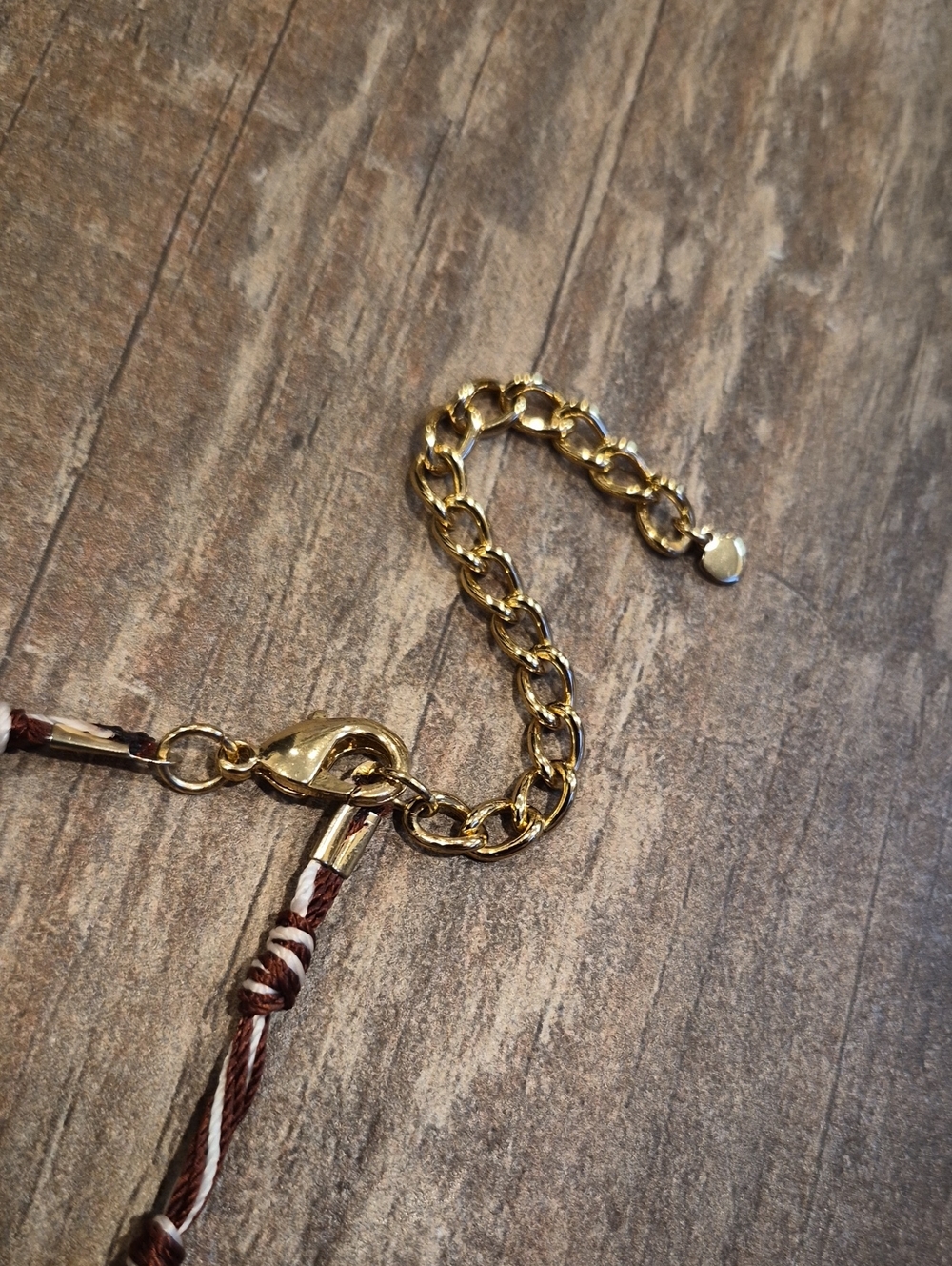 Earth Toned Polished Stone Beaded Cord Necklace, Lobster Closure, Extender - Picture 8 of 9